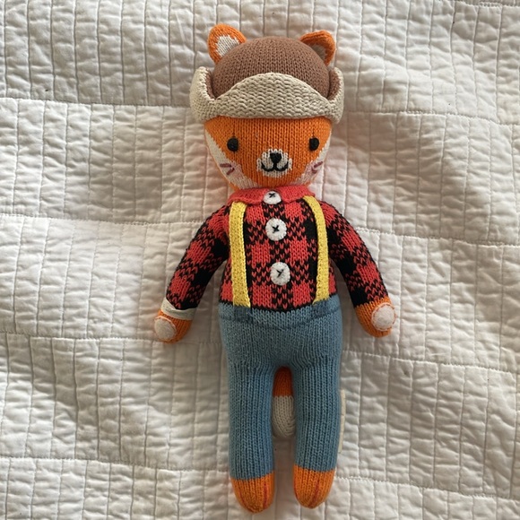 Cuddle + Kind Wyatt the Fox Little 13inch knit toy - Picture 3 of 8